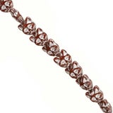 Lasihelmi, kissa, 13 x 11 mm, opaakki tummanruskea / hopea, 2 kpl