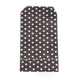 Paperipussi, 15 x 8 cm, pallo, musta-valkoinen, 10 kpl