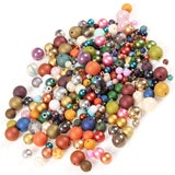 Preciosa helmilajitelma, py&ouml;re&auml;t lasihelmet 3 - 8 mm, 100 grammaa