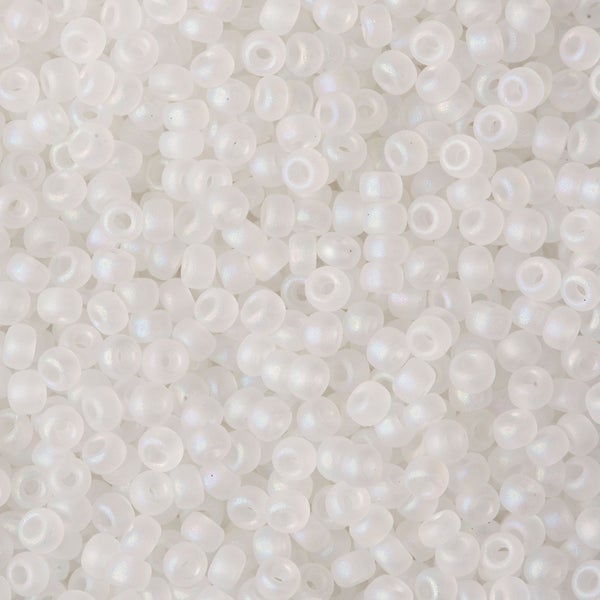 Miyuki siemenhelmi 11/0 matta kirkas AB [matte crystal AB], 8,5 g