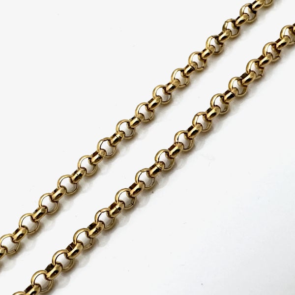 Roloketju, 4 mm, ruostumaton ter&auml;s kullattu, 1 m