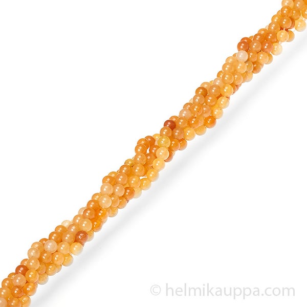 Kivihelmi, punainen Aventuriini [Red Aventurine], py&ouml;re&auml; 4 mm, 50 kpl