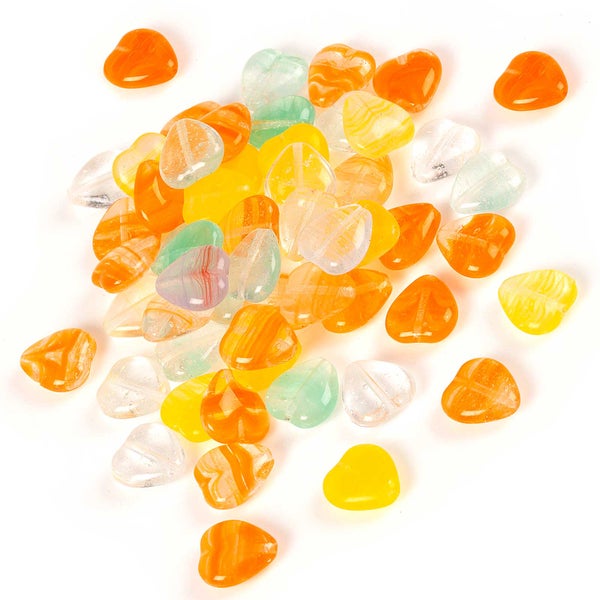 Preciosa lasihelmi, syd&auml;n 12 mm, v&auml;rilajitelma [tropical citrus splash mix], 150 kpl tukkupakkaus