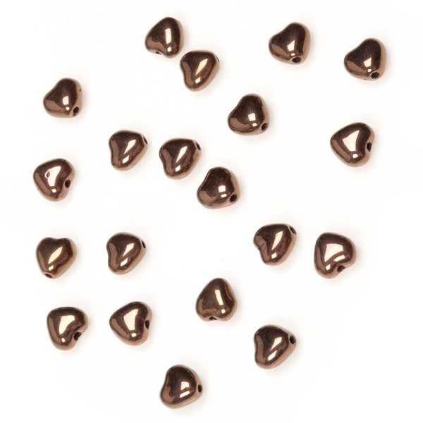 Preciosa lasihelmi, syd&auml;n 6 mm, pronssi [jet bronze], 20 kpl