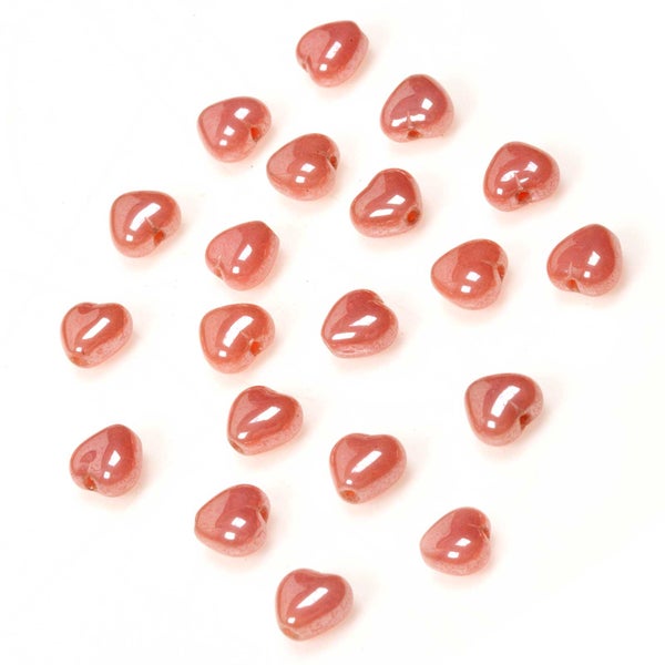 Preciosa lasihelmi, syd&auml;n 6 mm, opaakki kiiltopinta vaaleanpunainen [opaque pink lustered], 100 kpl tukkupakkaus