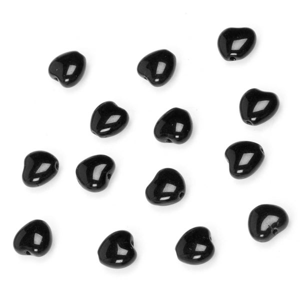 Preciosa lasihelmi, syd&auml;n 8 mm, musta [jet], 20 kpl