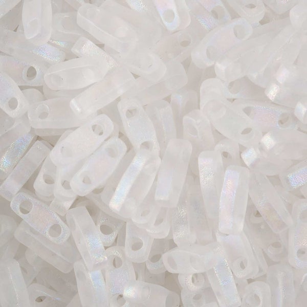 Miyuki quarter Tila 5x1,2 mm matta kirkas AB [matte crystal AB], 7,2 g