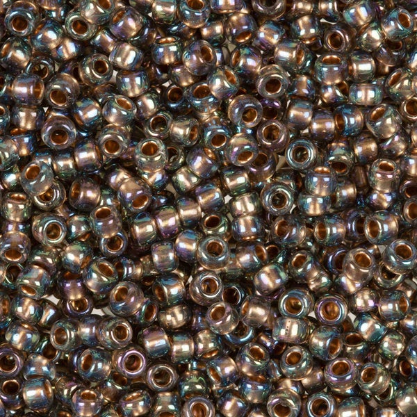 Toho siemenhelmi 8/0 kultasisus savunharmaa [gold lined rainbow black diamond], 20 g